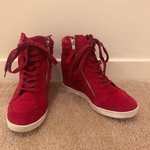 Red Sneakers With Heels